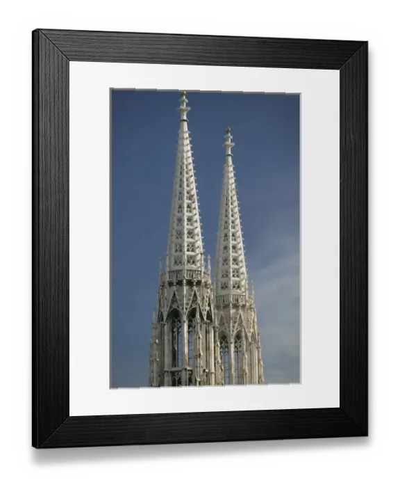 Framed Print : AUSTRIA-Vienna: The Spires of the Votive Church  /  Votivkirche