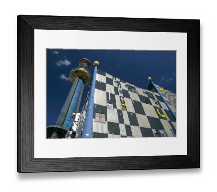 Framed Print : AUSTRIA-Vienna (Alsergrund): City Waste Incinerator / designed by F. Hundertwasser Framed Print : AUSTRIA-Vienna (Alsergrund): City Waste Incinerator / designed by F. Hundertwasser