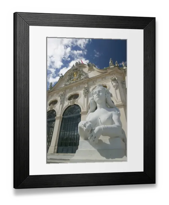 Framed Print : AUSTRIA-Vienna : Oberes Belvedere Palace / Statue Framed Print : AUSTRIA-Vienna : Oberes Belvedere Palace / Statue