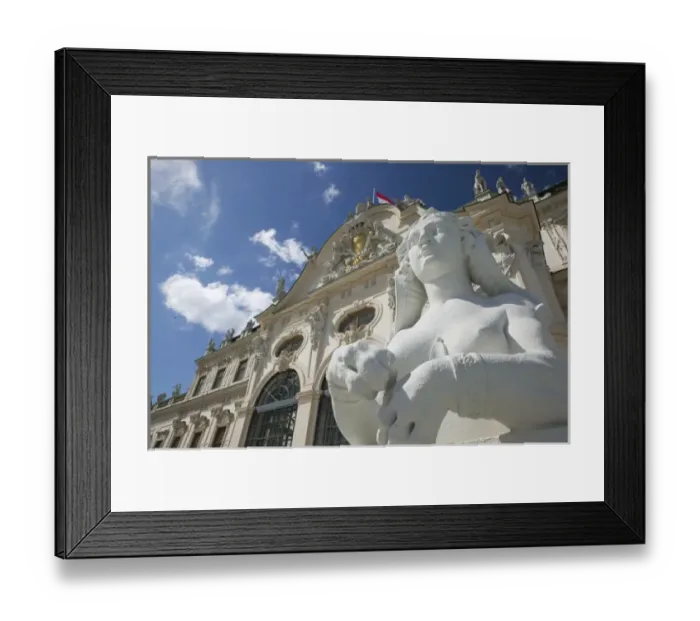 Framed Print : AUSTRIA-Vienna : Oberes Belvedere Palace  /  Statue
