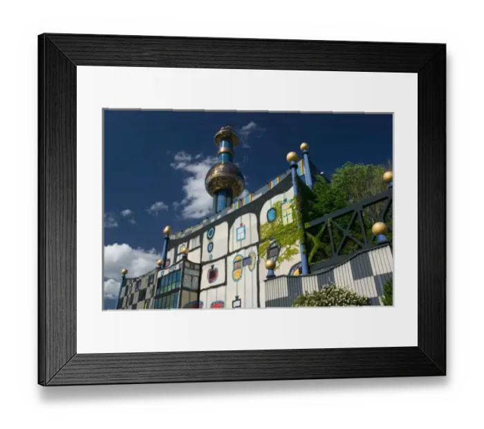 Framed Print : AUSTRIA-Vienna (Alsergrund): City Waste Incinerator  /  designed by F. Hundertwasser