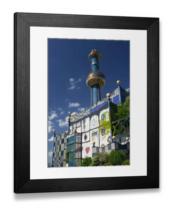 Framed Print : AUSTRIA-Vienna (Alsergrund): City Waste Incinerator / designed by F. Hundertwasser Framed Print : AUSTRIA-Vienna (Alsergrund): City Waste Incinerator / designed by F. Hundertwasser