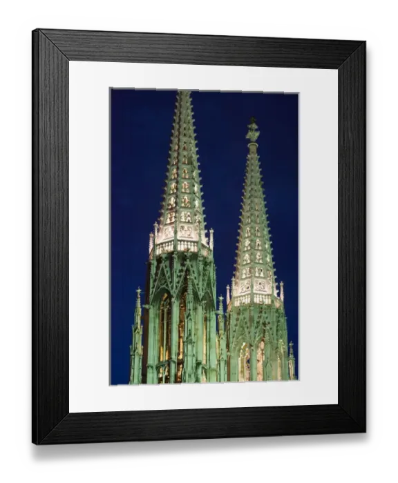 Framed Print : AUSTRIA-Vienna: The Spires of the Votive Church / Votivkirche / Evening Framed Print : AUSTRIA-Vienna: The Spires of the Votive Church / Votivkirche / Evening