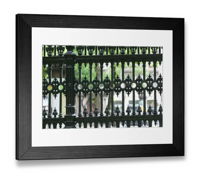 Framed Print : AUSTRIA-Vienna : Park Fence Burggarten  /  Palace Gardens