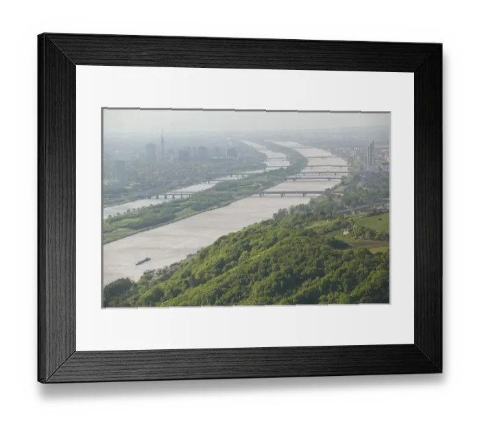 Framed Print : AUSTRIA-Vienna (Grinzing): Leopoldsberg- Mountain View of Danube River Framed Print : AUSTRIA-Vienna (Grinzing): Leopoldsberg- Mountain View of Danube River