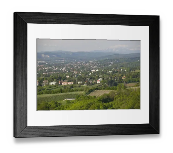 Framed Print : AUSTRIA-Vienna (Grinzing): Leopoldsberg- Mountain View of Dobling & Mountains Framed Print : AUSTRIA-Vienna (Grinzing): Leopoldsberg- Mountain View of Dobling & Mountains