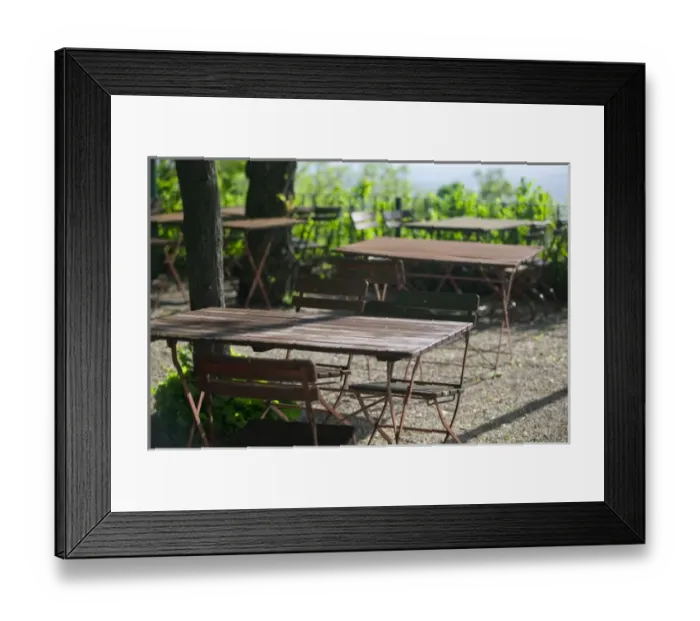 Framed Print : AUSTRIA-Vienna (Grinzing): Leopoldsberg- Cafe Tables Framed Print : AUSTRIA-Vienna (Grinzing): Leopoldsberg- Cafe Tables