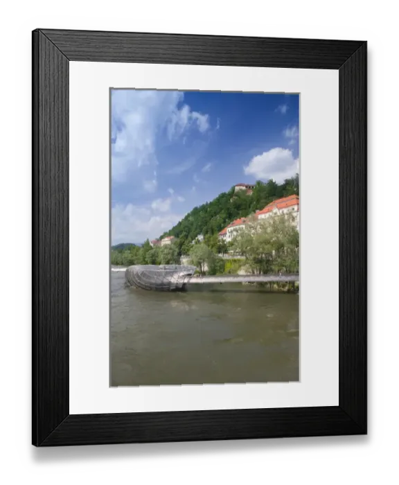Framed Print : AUSTRIA-STYRIA (Stiermark)- GRAZ: Island in the Mur / Mur Insel / Bridge built 2003 Framed Print : AUSTRIA-STYRIA (Stiermark)- GRAZ: Island in the Mur / Mur Insel / Bridge built 2003