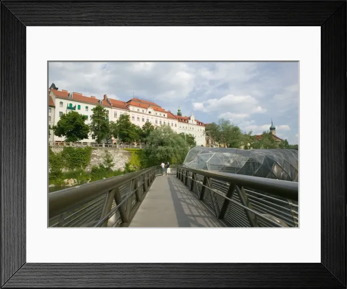Framed Print : AUSTRIA-STYRIA (Stiermark)- GRAZ: Island in the Mur / Mur Insel / Bridge built 2003 Framed Print : AUSTRIA-STYRIA (Stiermark)- GRAZ: Island in the Mur / Mur Insel / Bridge built 2003