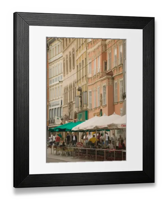 Framed Print : AUSTRIA-STYRIA (Stiermark)- GRAZ: Herrengasse- Pedestrian Zone Sidewalk Cafes Framed Print : AUSTRIA-STYRIA (Stiermark)- GRAZ: Herrengasse- Pedestrian Zone Sidewalk Cafes