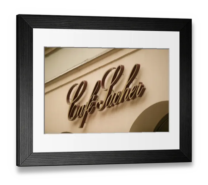Framed Print : AUSTRIA-STYRIA (Stiermark)- GRAZ: Herrengasse- Pedestrian Zone Cafe Sacher Sign Framed Print : AUSTRIA-STYRIA (Stiermark)- GRAZ: Herrengasse- Pedestrian Zone Cafe Sacher Sign