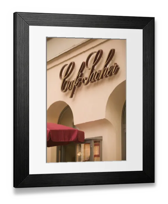 Framed Print : AUSTRIA-STYRIA (Stiermark)- GRAZ: Herrengasse- Pedestrian Zone Cafe Sacher Sign Framed Print : AUSTRIA-STYRIA (Stiermark)- GRAZ: Herrengasse- Pedestrian Zone Cafe Sacher Sign