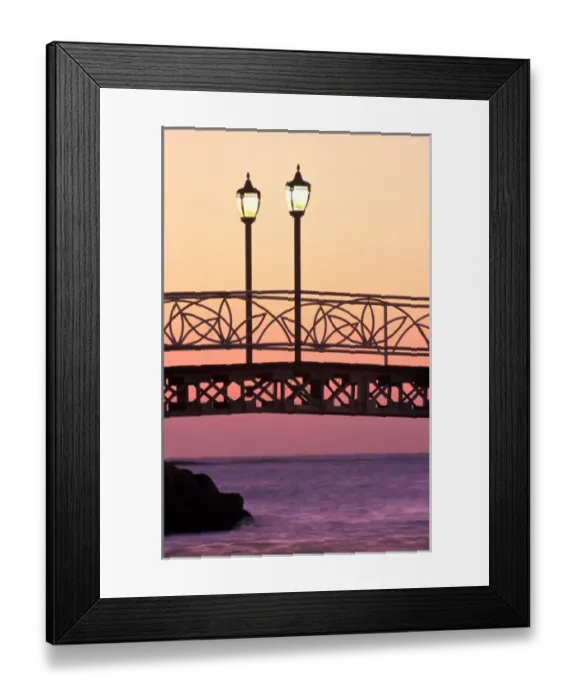 Framed Print : Caribbean, Aruba, Oranjestad, Bridge at sunset Framed Print : Caribbean, Aruba, Oranjestad, Bridge at sunset