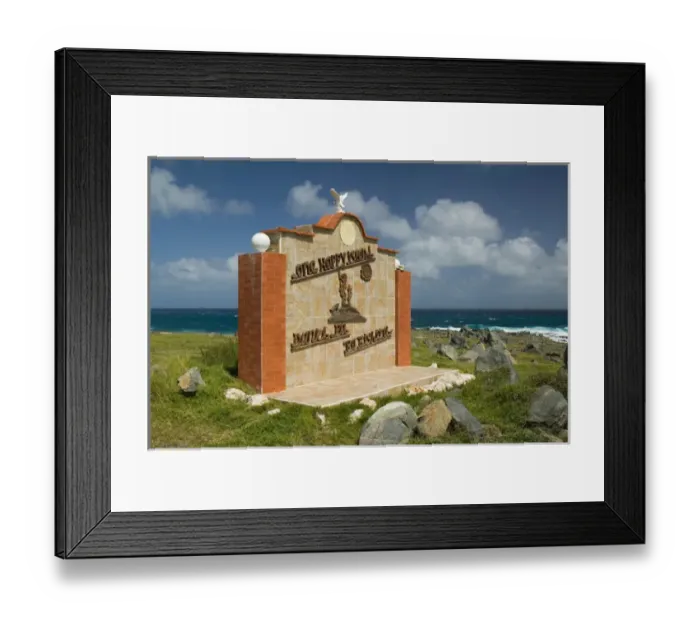 Framed Print : ABC Islands - ARUBA - Paradera: One Happy Island Sign at the Natural Bridge Framed Print : ABC Islands - ARUBA - Paradera: One Happy Island Sign at the Natural Bridge