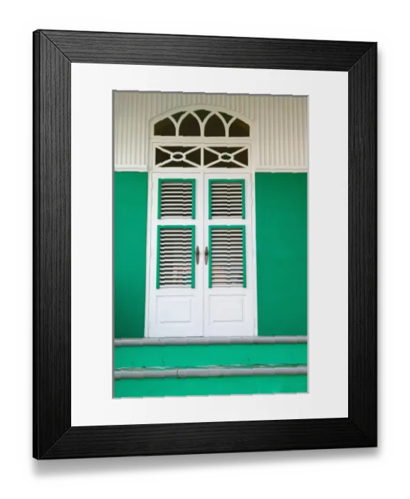Framed Print : ABC Islands - ARUBA - Oranjestad: Detail of the Dr. Eloy Ahrends House (b. 1922) Framed Print : ABC Islands - ARUBA - Oranjestad: Detail of the Dr. Eloy Ahrends House (b. 1922)