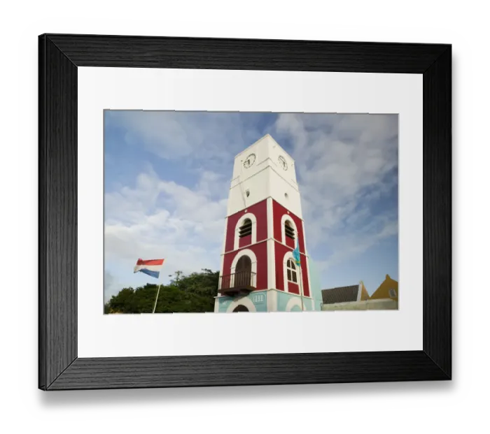 Framed Print : ABC Islands - ARUBA - Oranjestad: Fort Zoutman  /  Clock Tower