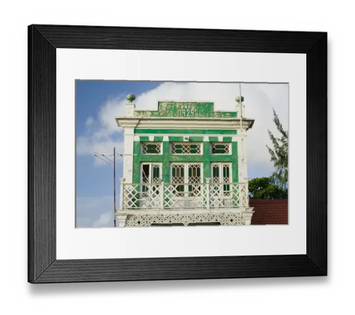 Framed Print : ABC Islands - ARUBA - Oranjestad: Old Dutch Colonial Building Framed Print : ABC Islands - ARUBA - Oranjestad: Old Dutch Colonial Building