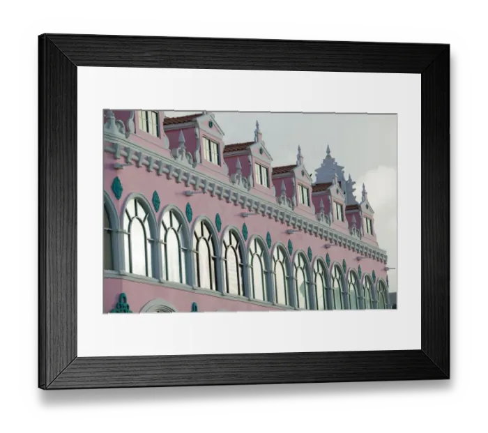 Framed Print : ABC Islands - ARUBA - Oranjestad: Dutch Architecture / Downtown Framed Print : ABC Islands - ARUBA - Oranjestad: Dutch Architecture / Downtown
