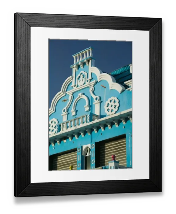 Framed Print : ABC Islands - ARUBA - Oranjestad: Dutch Architecture along Havenstraat / Downtown Framed Print : ABC Islands - ARUBA - Oranjestad: Dutch Architecture along Havenstraat / Downtown