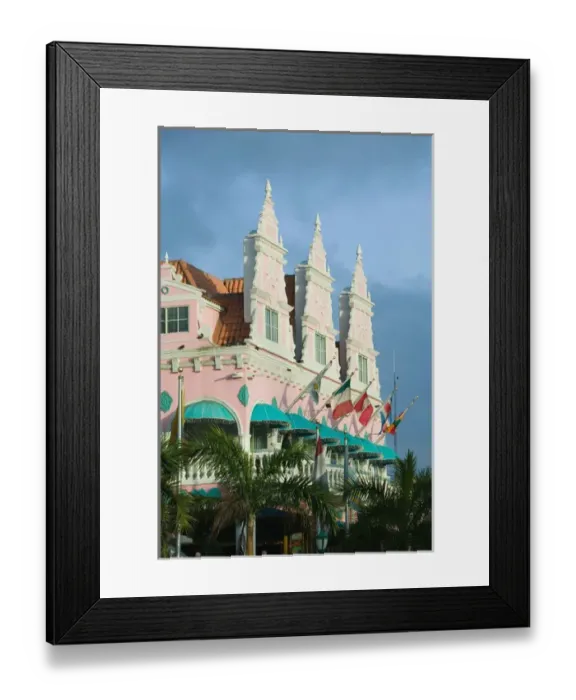 Framed Print : ABC Islands - ARUBA - Oranjestad: Dutch Style Architecture on LG Smith Boulevard