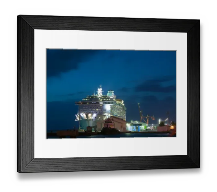 Framed Print : ABC Islands - ARUBA - Oranjestad: Evening at the Cruiseship Terminal Framed Print : ABC Islands - ARUBA - Oranjestad: Evening at the Cruiseship Terminal