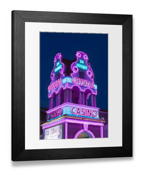 Framed Print : ABC Islands - ARUBA - Oranjestad: Sign for the Crystal Casino on LG Smith Boulevard Framed Print : ABC Islands - ARUBA - Oranjestad: Sign for the Crystal Casino on LG Smith Boulevard