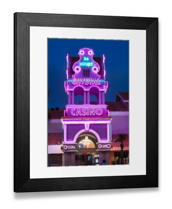 Framed Print : ABC Islands - ARUBA - Oranjestad: Sign for the Crystal Casino on LG Smith Boulevard Framed Print : ABC Islands - ARUBA - Oranjestad: Sign for the Crystal Casino on LG Smith Boulevard