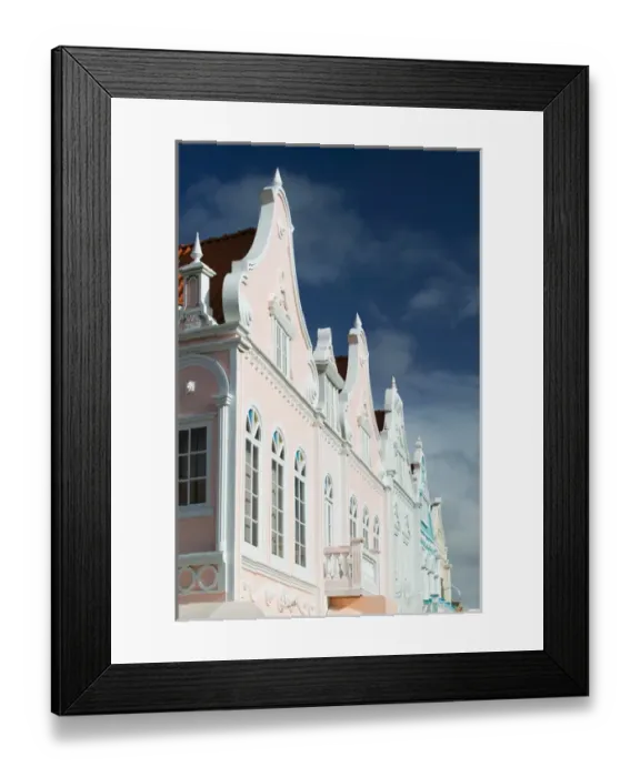 Framed Print : ABC Islands - ARUBA - Oranjestad: Downtown Dutch Architecture Detail