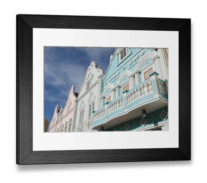 Framed Print : ABC Islands - ARUBA - Oranjestad: Downtown Dutch Architecture Detail Framed Print : ABC Islands - ARUBA - Oranjestad: Downtown Dutch Architecture Detail