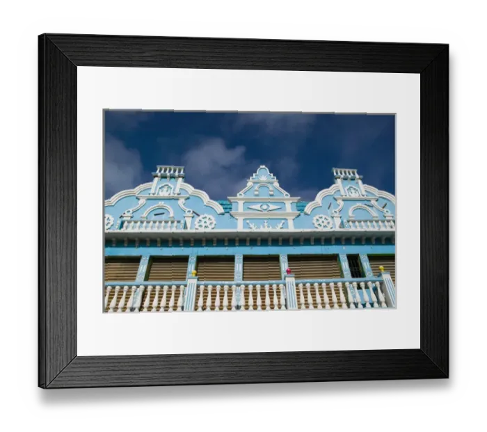 Framed Print : ABC Islands - ARUBA - Oranjestad: Downtown Dutch Architecture Detail
