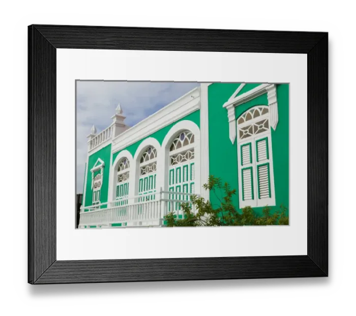 Framed Print : ABC Islands - ARUBA - Oranjestad: Former Home of Dr. Eloy Ahrends House (b. 1922) Framed Print : ABC Islands - ARUBA - Oranjestad: Former Home of Dr. Eloy Ahrends House (b. 1922)