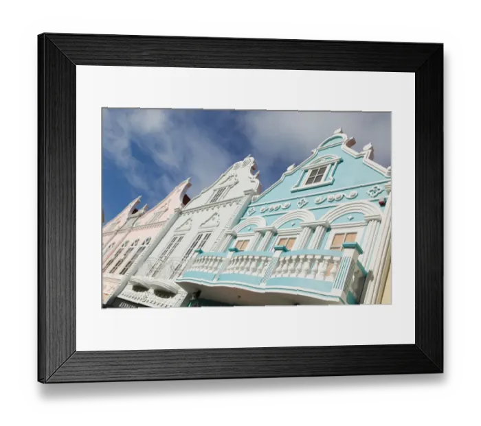 Framed Print : ABC Islands - ARUBA - Oranjestad: Downtown Dutch Architecture Detail Framed Print : ABC Islands - ARUBA - Oranjestad: Downtown Dutch Architecture Detail