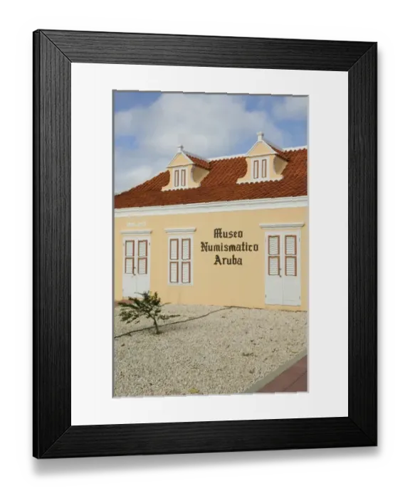 Framed Print : ABC Islands - ARUBA - Oranjestad: Numismatic (Stamp) Museum Framed Print : ABC Islands - ARUBA - Oranjestad: Numismatic (Stamp) Museum