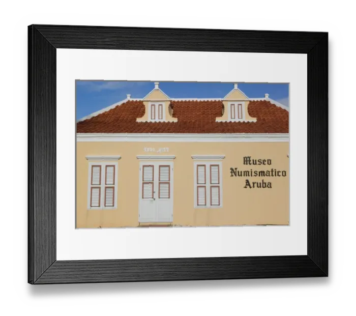 Framed Print : ABC Islands - ARUBA - Oranjestad: Numismatic (Stamp) Museum Framed Print : ABC Islands - ARUBA - Oranjestad: Numismatic (Stamp) Museum