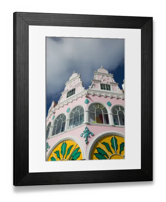 Framed Print : ABC Islands - ARUBA - Oranjestad: Downtown Dutch Architecture Detail Framed Print : ABC Islands - ARUBA - Oranjestad: Downtown Dutch Architecture Detail