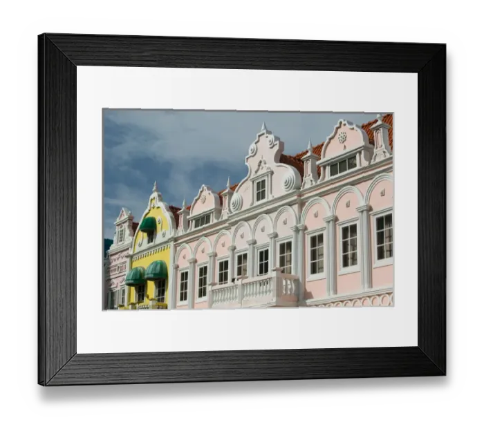 Framed Print : ABC Islands - ARUBA - Oranjestad: Downtown Dutch Architecture Framed Print : ABC Islands - ARUBA - Oranjestad: Downtown Dutch Architecture