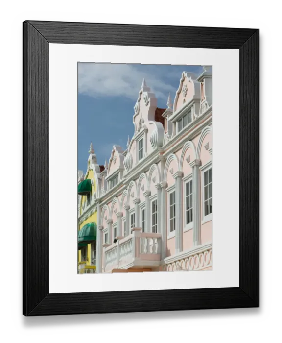 Framed Print : ABC Islands - ARUBA - Oranjestad: Downtown Dutch Architecture Framed Print : ABC Islands - ARUBA - Oranjestad: Downtown Dutch Architecture