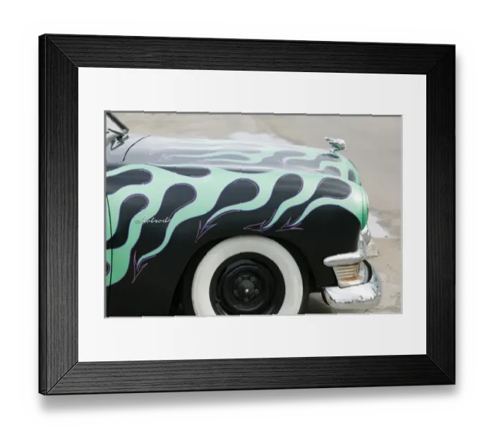 Framed Print : ABC Islands - ARUBA - Oranjestad: Classic Hotrod automobile