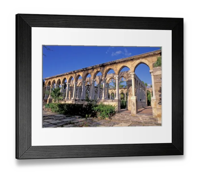 Framed Print : Bahamas, Nassau, Pillars at the Cloisters, sunset Framed Print : Bahamas, Nassau, Pillars at the Cloisters, sunset