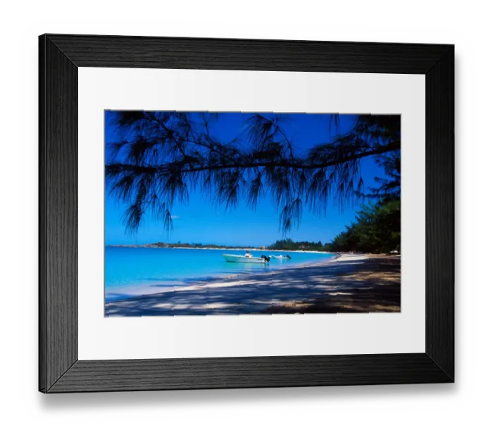 Framed Print : Beach view, Fernandez Bay, Cat Island, Bahamas