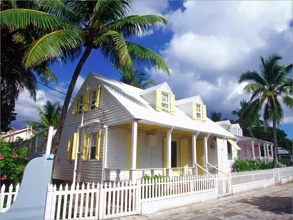 Colorful loyalist homes from the 1900s, Dunmore Town, Harbour Island, Bahamas