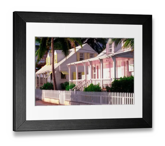 Framed Print : Loyalist cottages in Dunmore Town, Harbour Island, Bahamas Framed Print : Loyalist cottages in Dunmore Town, Harbour Island, Bahamas