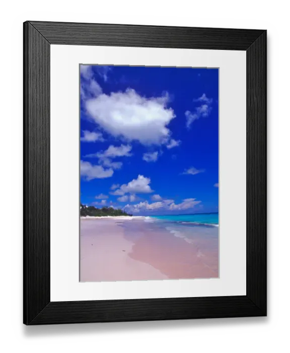Framed Print : Pink Sand Beach, Harbour Island, Bahamas