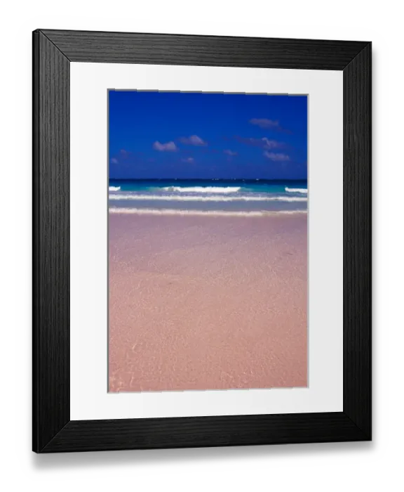 Framed Print : Pink Sand Beach, Harbour Island, Bahamas Framed Print : Pink Sand Beach, Harbour Island, Bahamas