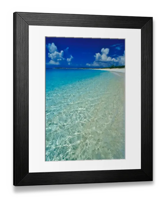 Framed Print : Pristine beach on Conception Island, Long Island, Bahamas Framed Print : Pristine beach on Conception Island, Long Island, Bahamas