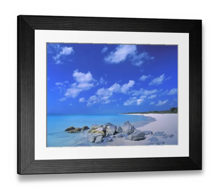 Framed Print : Bahamas. Caribbean beach and clouds Framed Print : Bahamas. Caribbean beach and clouds