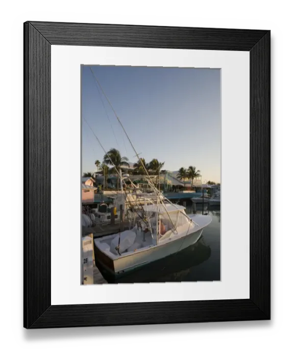 Framed Print : Bahamas, Grand Bahama Island, Freeport, Setting sun lights power boats at marina Framed Print : Bahamas, Grand Bahama Island, Freeport, Setting sun lights power boats at marina