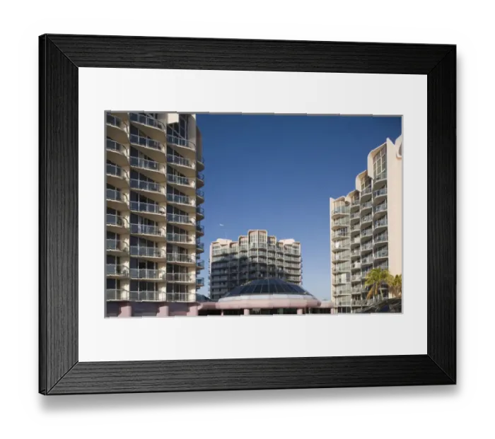 Framed Print : Bahamas, New Providence Island, Exterior view of Wyndham Crystal Palace Hotel
