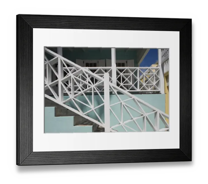 Framed Print : Bahamas, New Providence Island, Nassau, Architectural detail of colonial house Framed Print : Bahamas, New Providence Island, Nassau, Architectural detail of colonial house