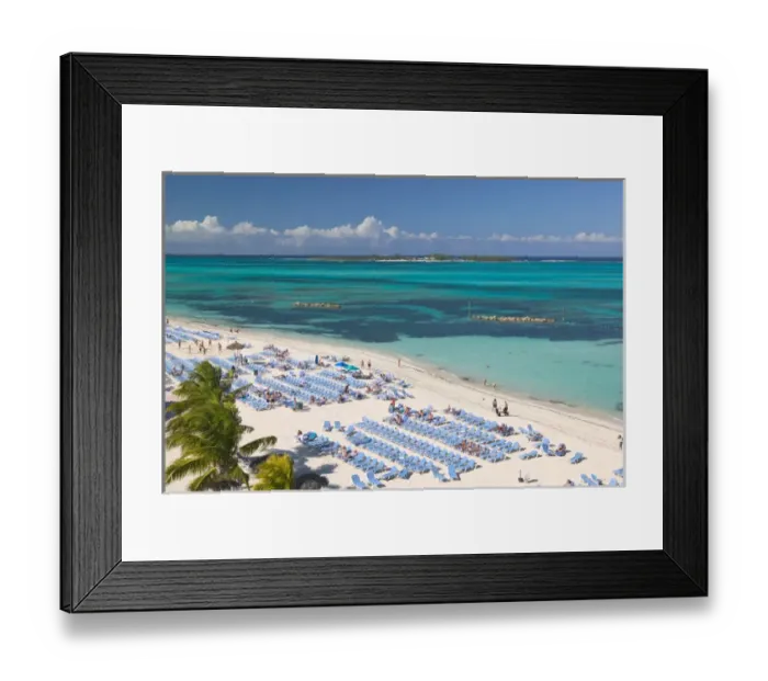 Framed Print : BAHAMAS-New Providence Island-Cable Beach: Beach View from Radisson Cable Beach Resort